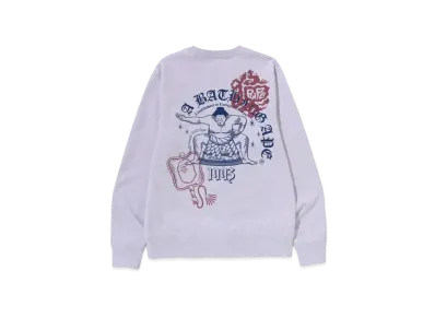 A BATHING APE Japan Culture Sumo Crewneck "Gray"