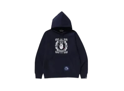 A BATHING APE Japanese Motif Relaxed Fit Pullover Hoodie "Ivory"