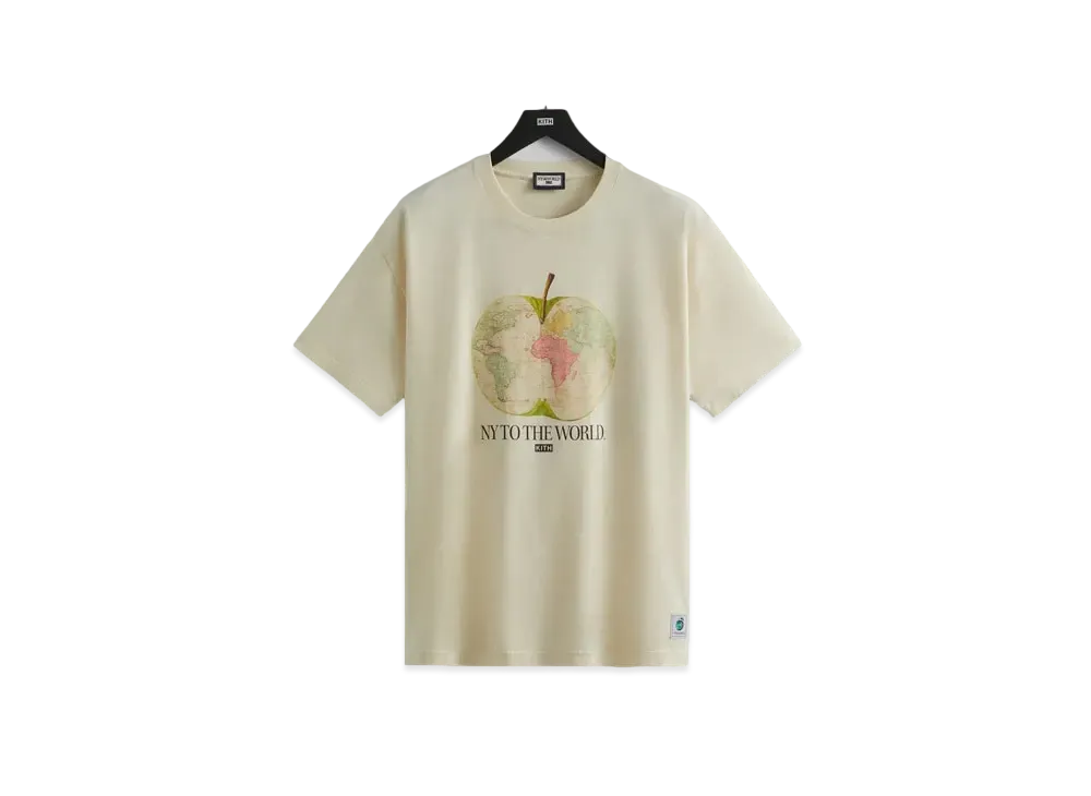 Kith New York to the World Apple Vintage Tee "Sandrift"