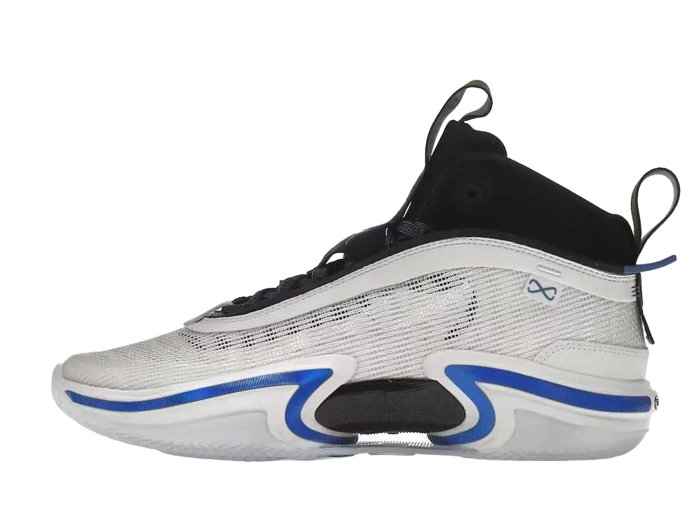 ナイキ エアジョーダン36 "ホワイト/スポーツブルー/ブラック" (クリア ソール)