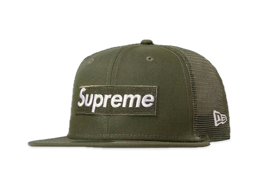Supreme Box Logo Mesh Back New Era "Olive" (23SS)