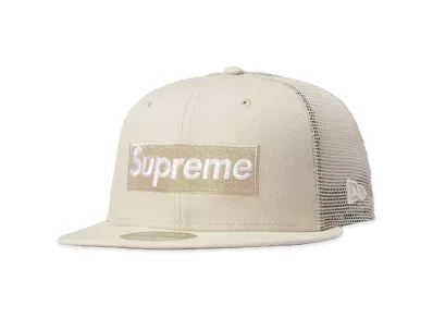 Supreme Box Logo Mesh Back New Era "Stone" (23SS)
