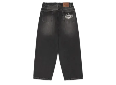 9090 King Logo Vintage Like Denim "Black"