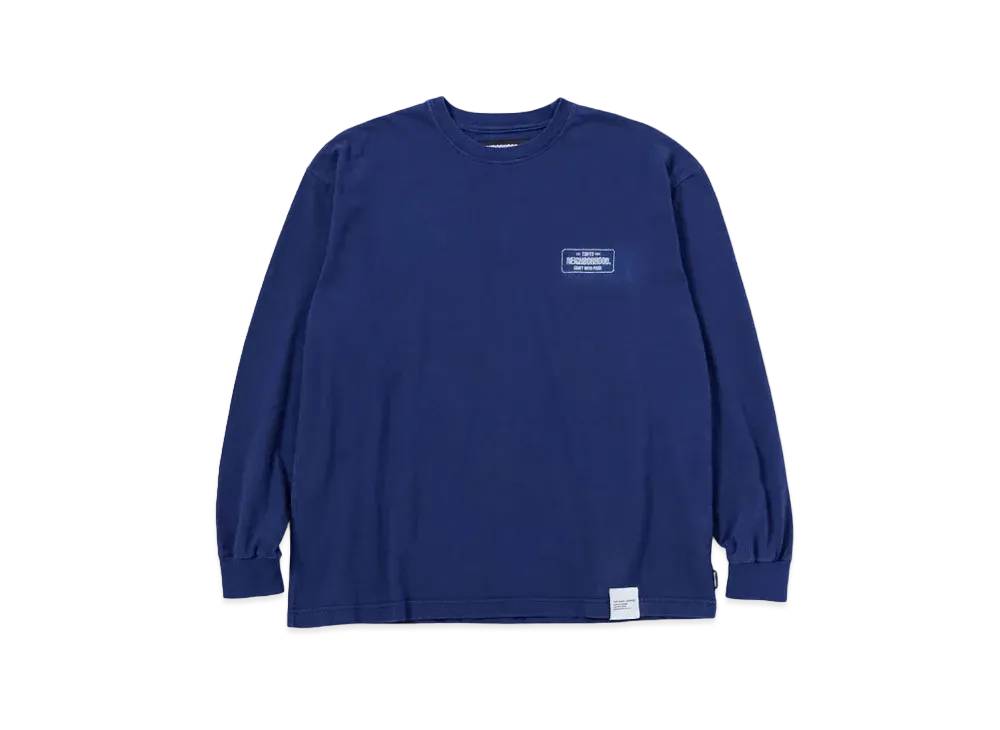 ネイバーフッド サルファー ダイ クルーネック LS "ネイビー"