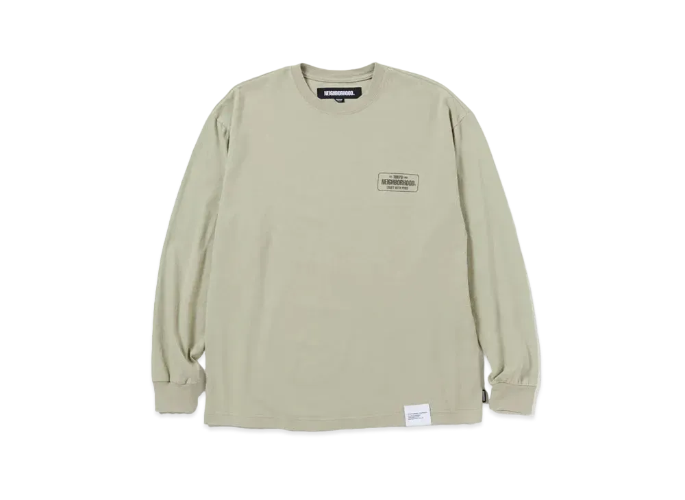 ネイバーフッド サルファー ダイ クルーネック LS "サンド"