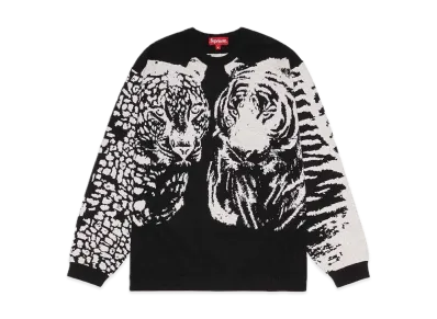 Supreme Big Cats Jacquard L/S Top "Black"
