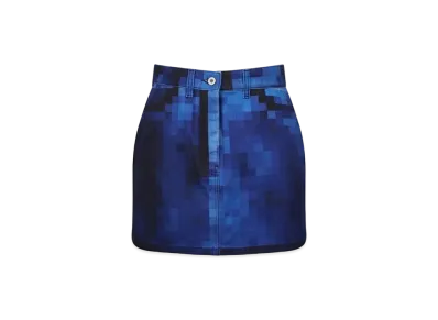 LOEWE Pixelated Mini Skirt In Denim "Denim"