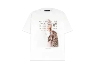 A GOOD BAD INFLUENCE RAPE ME WASHED T-SHIRT "WHITE"