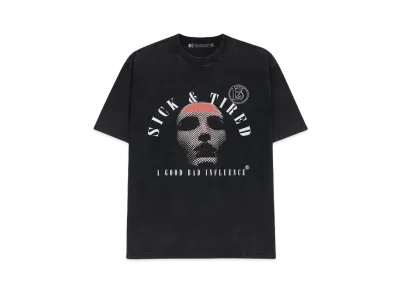 A GOOD BAD INFLUENCE SICK&TIRED WASHED T-SHIRT "BLACK"