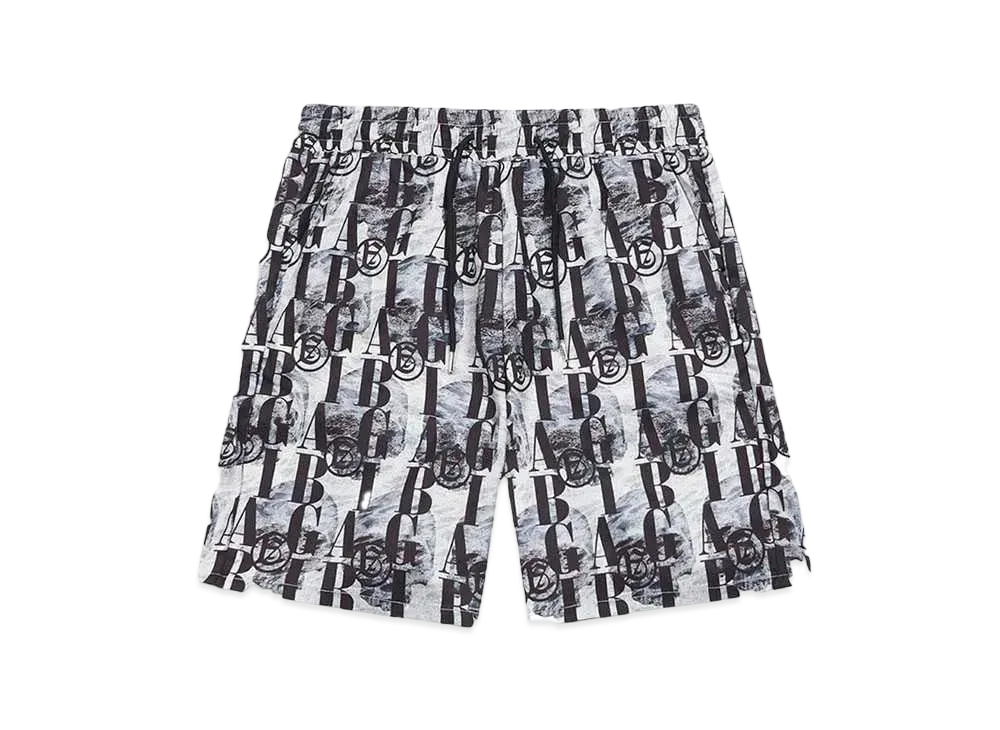 A GOOD BAD INFLUENCE SKULL CAMO SHORTS "BLACK"