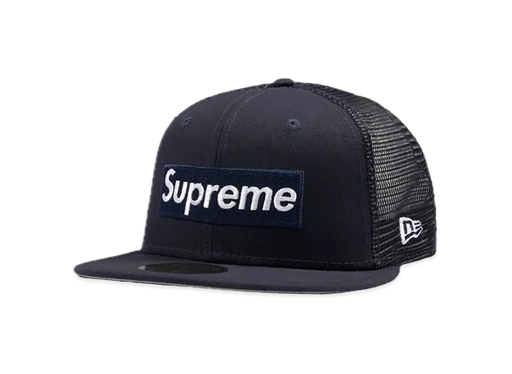 Supreme Box Logo Mesh Back New Era "Navy" (23SS)