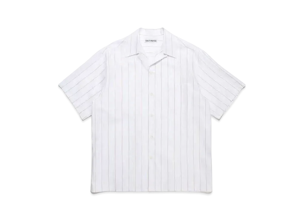 WACKO MARIA SOKTAS / Striped Open Collar Shirt #1 "Beige"