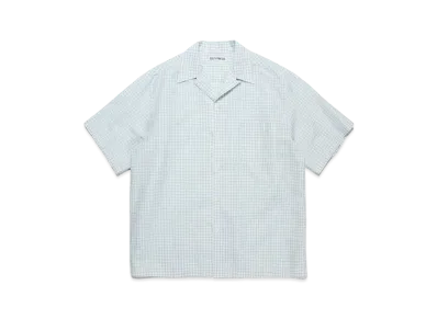 WACKO MARIA Check Open Collar Shirt "Green"