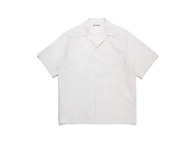 WACKO MARIA S.I.C TESS. / Striped Open Collar Shirt "Beige"
