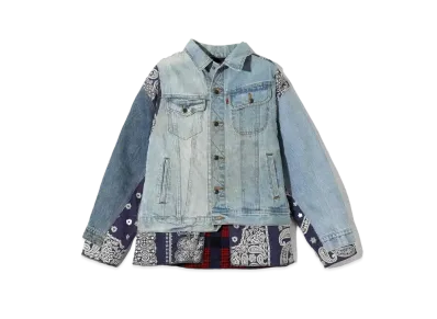 Needles x MIYAGIHIDETAKA Jean Jacket + Flannel - Covered Reversible Jacket "Type 1"