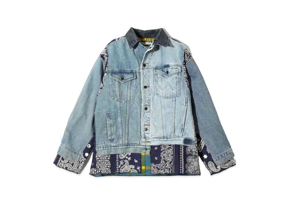 Needles x MIYAGIHIDETAKA Jean Jacket + Flannel - Covered Reversible Jacket "Type 2"