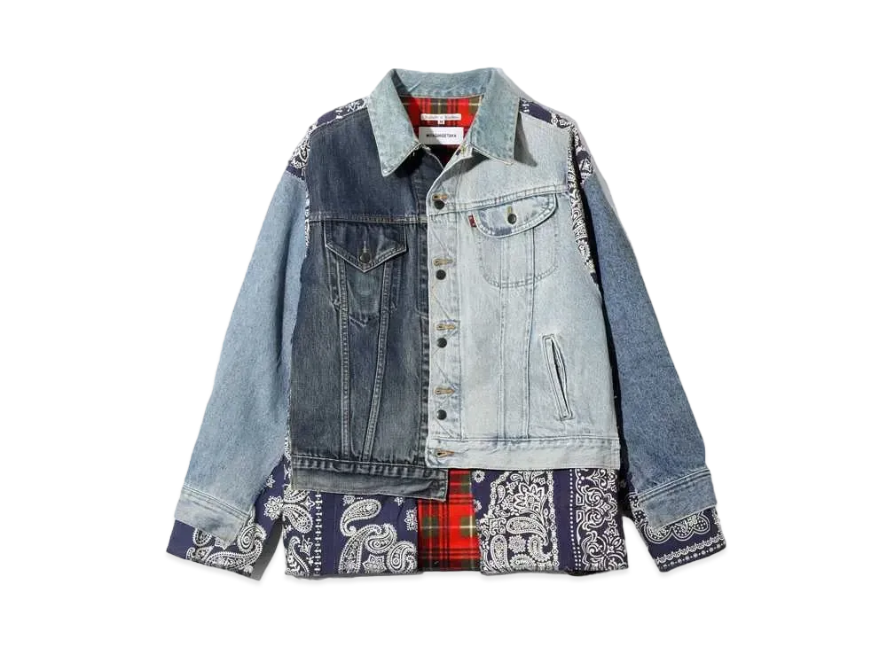 Needles x MIYAGIHIDETAKA Jean Jacket + Flannel - Covered Reversible Jacket "Type 3"