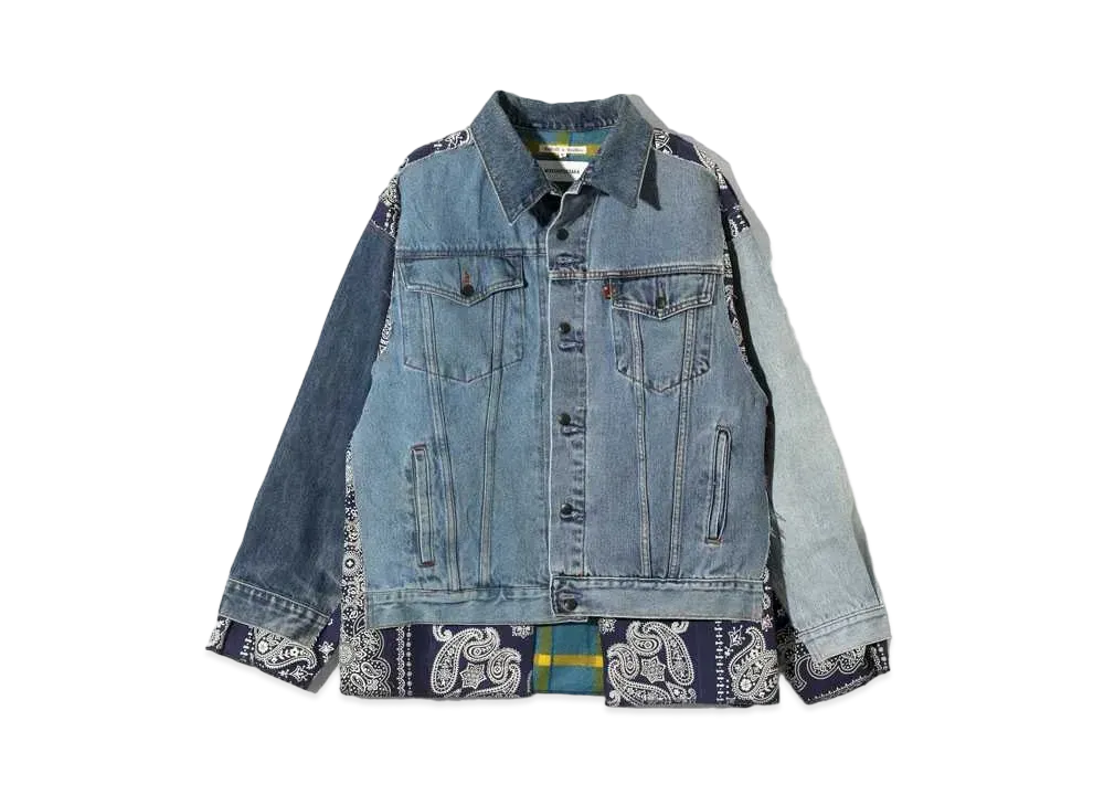 Needles x MIYAGIHIDETAKA Jean Jacket + Flannel - Covered Reversible Jacket "Type 4"