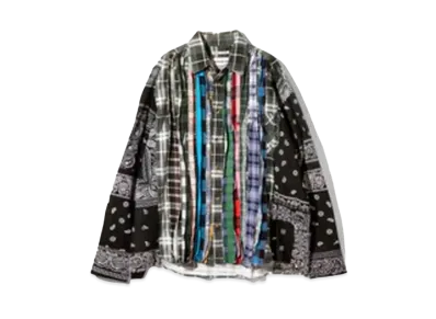 Needles x MIYAGIHIDETAKA Ribbon Wide Shirt - Flannel + Bandana "Type 2"