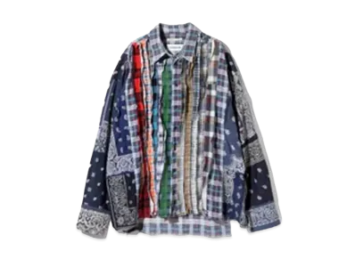 Needles x MIYAGIHIDETAKA Ribbon Wide Shirt - Flannel + Bandana "Type 7"