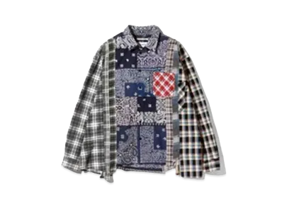 Needles x MIYAGIHIDETAKA 7 Cuts Wide Shirt - Flannel + Bandana "Type 1"
