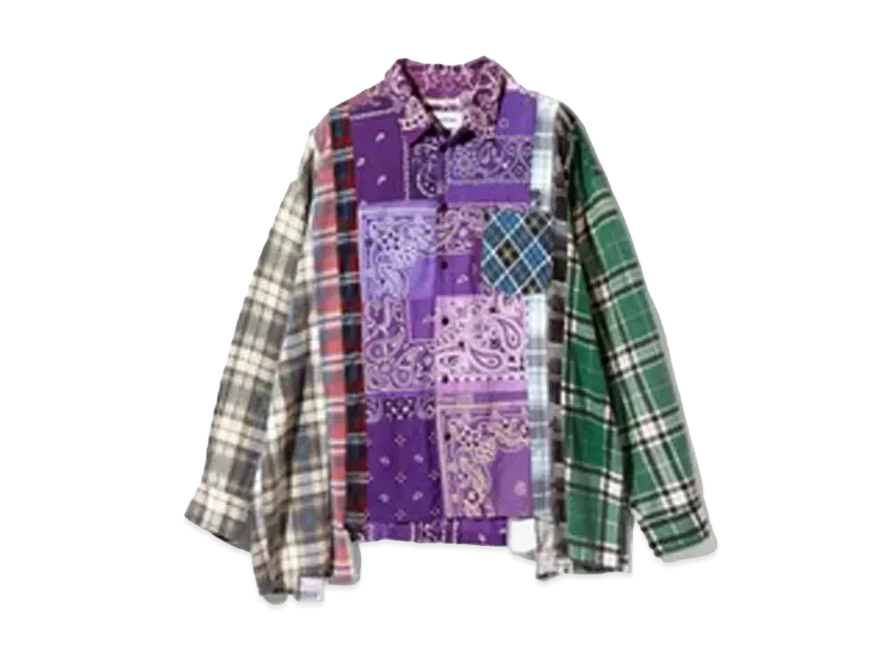 Needles x MIYAGIHIDETAKA 7 Cuts Wide Shirt - Flannel + Bandana "Type 3"