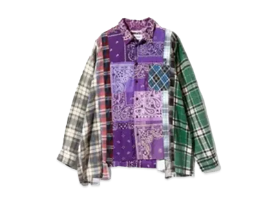 Needles x MIYAGIHIDETAKA 7 Cuts Wide Shirt - Flannel + Bandana "Type 3"