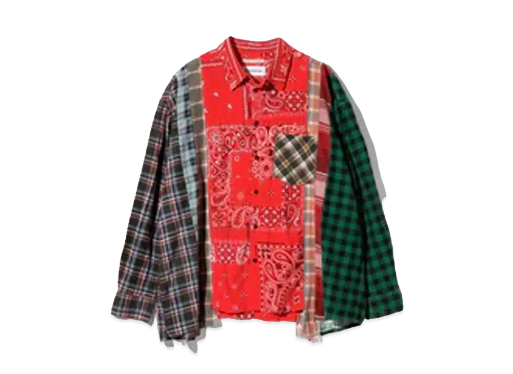 Needles x MIYAGIHIDETAKA 7 Cuts Wide Shirt - Flannel + Bandana "Type 4"