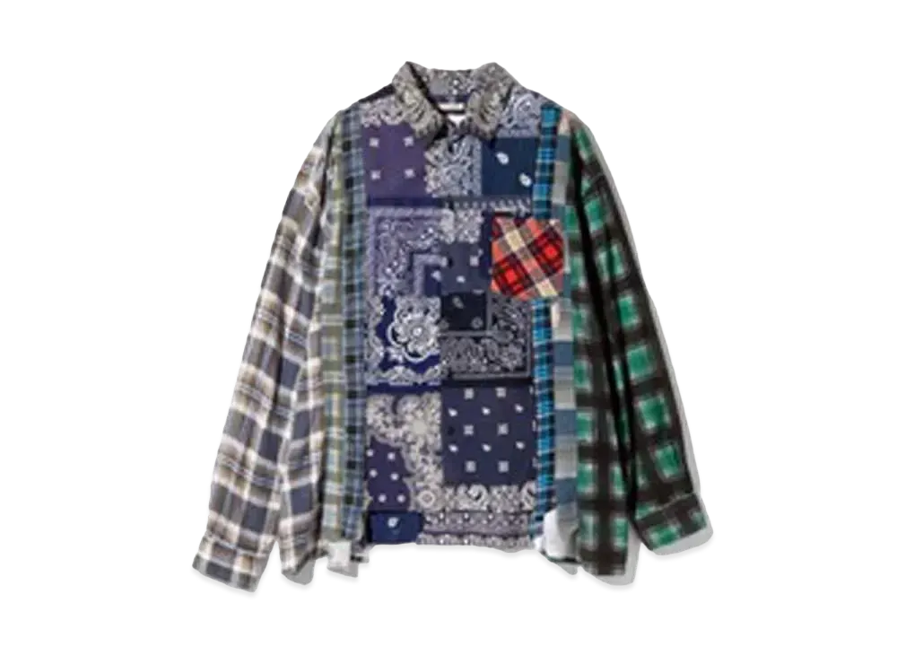 Needles x MIYAGIHIDETAKA 7 Cuts Wide Shirt - Flannel + Bandana "Type 6"