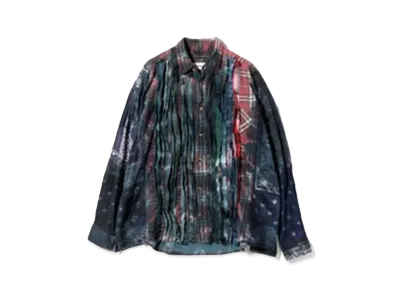 Needles x MIYAGIHIDETAKA Ribbon Wide Shirt / Tie Dye - Flannel + Bandana "Type 1"