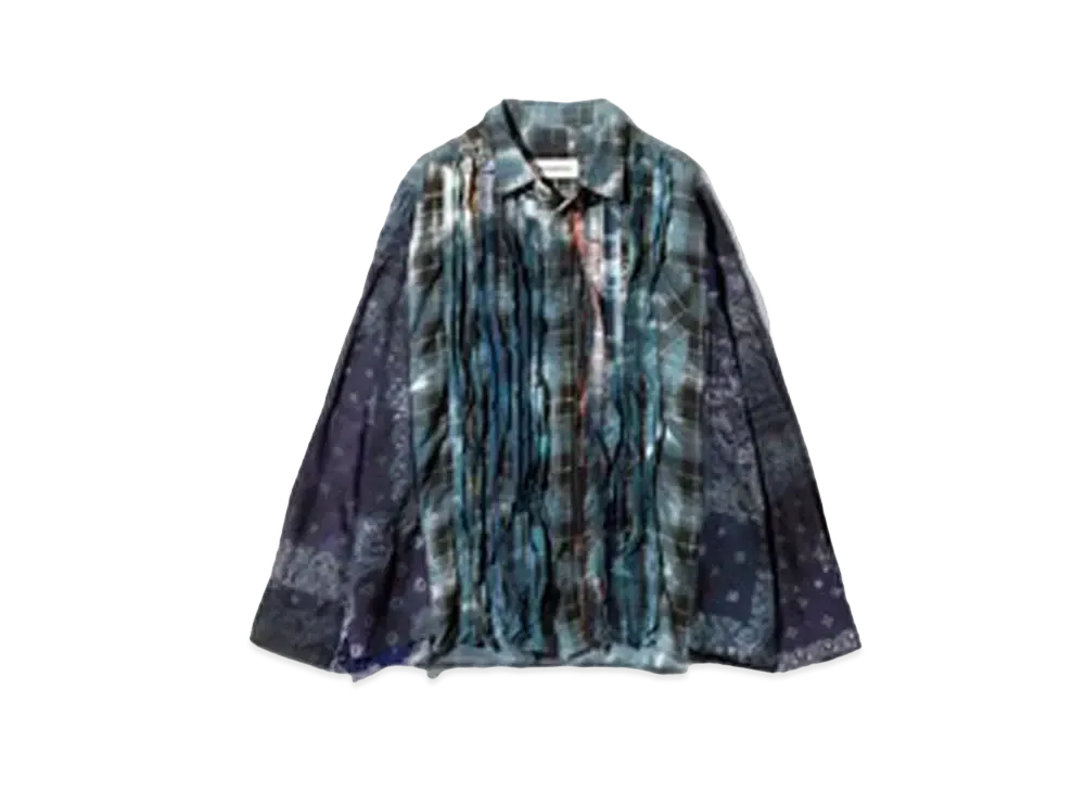 Needles x MIYAGIHIDETAKA Ribbon Wide Shirt / Tie Dye - Flannel + Bandana "Type 3"