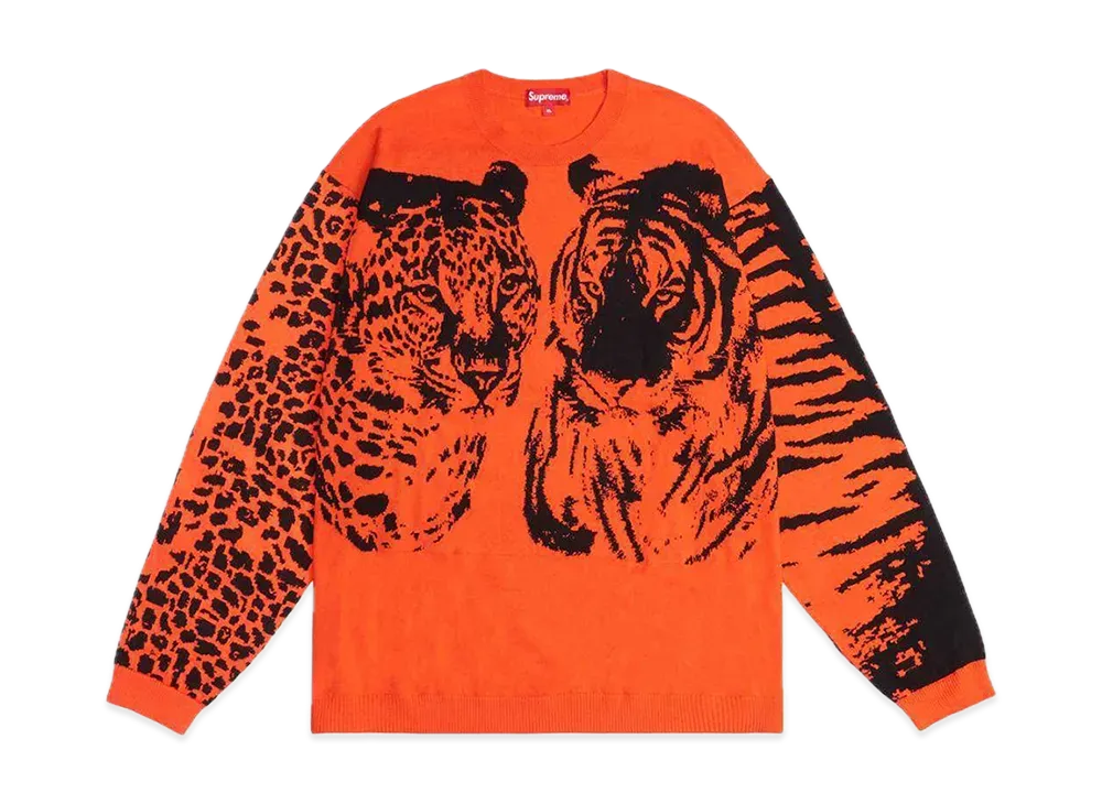 Supreme Big Cats Jacquard L/S Top "Orange"