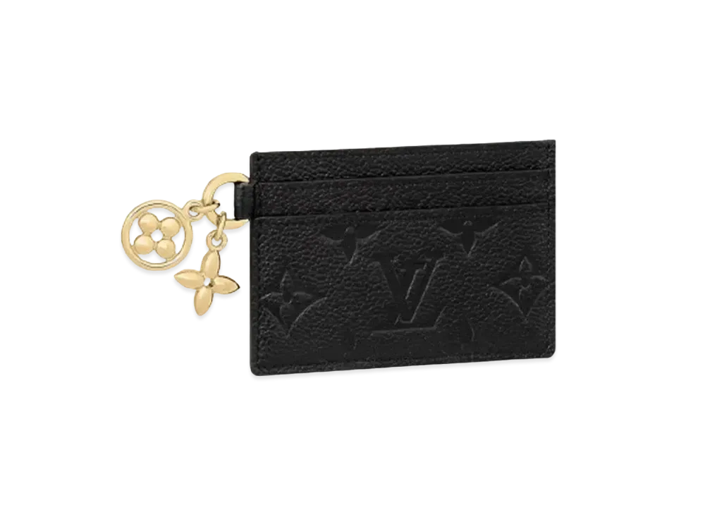 Louis Vuitton LV Charms Card Holder Monogram Empreinte Leather "Noir"