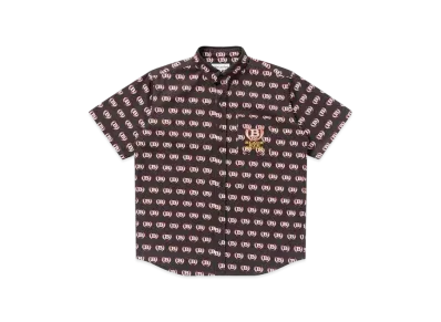 Black Eye Patch Winged Logo Patterned S/S Shirt "Black"