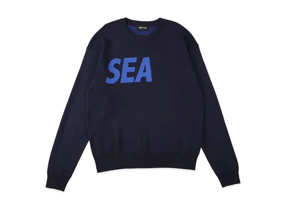 WIND AND SEA SEA Silk Blend Knit "Navy"