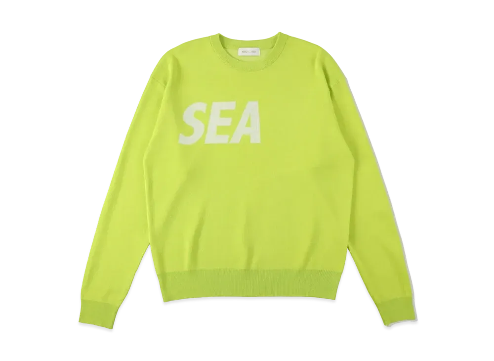 WIND AND SEA SEA Silk Blend Knit "Lime Green"