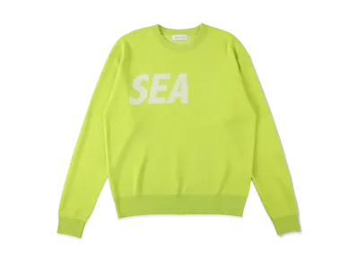 WIND AND SEA SEA Silk Blend Knit "Lime Green"