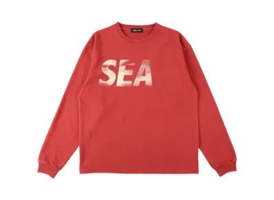 WIND AND SEA SEA (P-Dye) L/S Tee "Red Ivory"