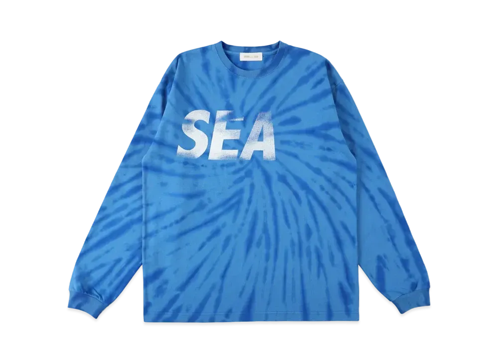 WIND AND SEA SEA Tie-Dye L/S Tee "Blue Tie Dye"