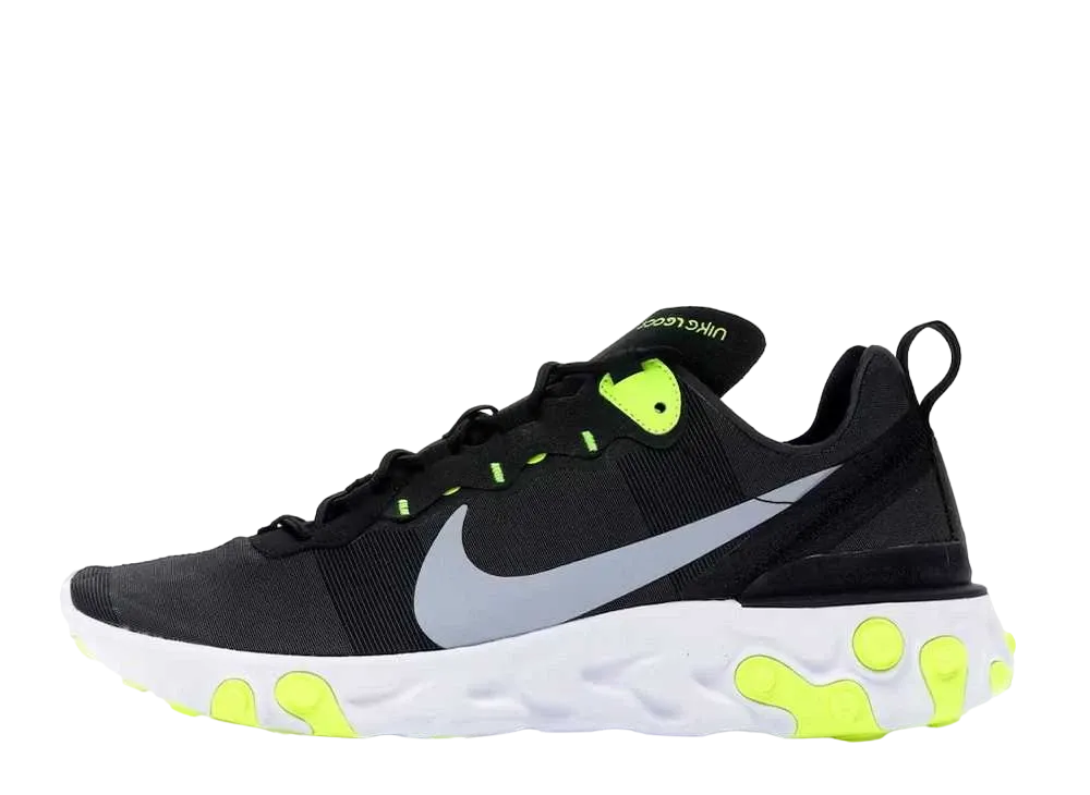 Nike React Element 55 "Black/Wolf Grey/Volt"