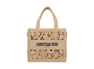 Dior Kleine Dior Book Tote Raffiabast in Naturfarbe "Natural"