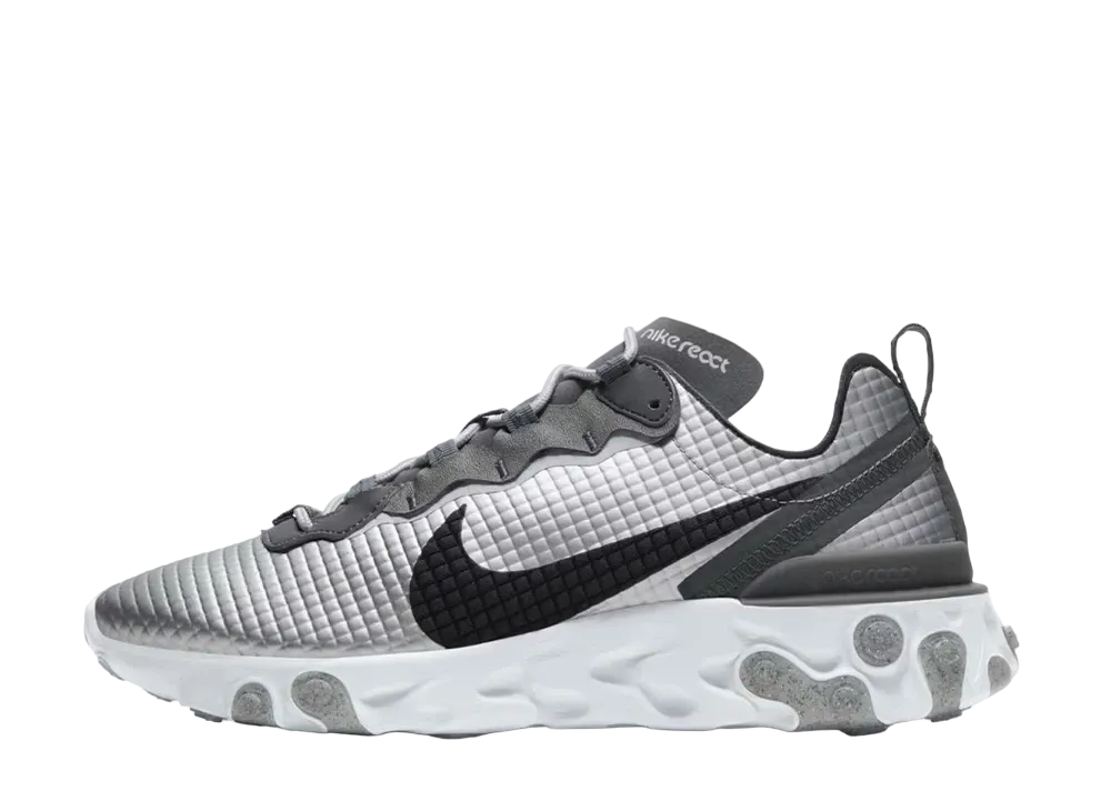 ナイキ リアクト エレメント 55 クウィルティド "グリッド ホワイト"