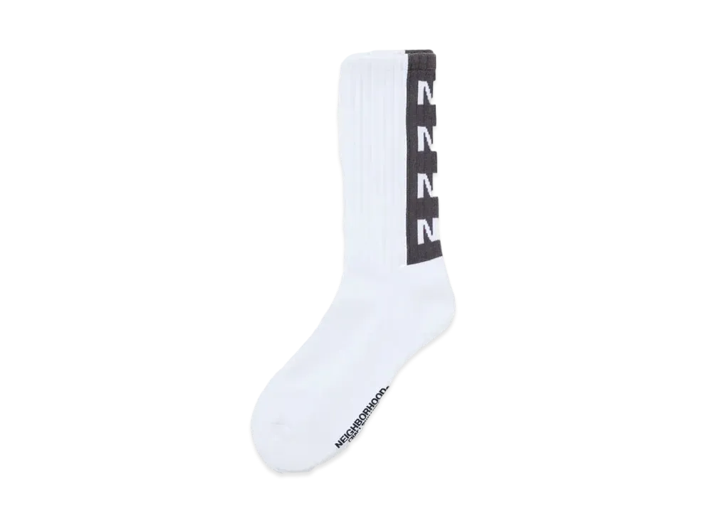 NEIGHBORHOOD NH Logo Socks "White"