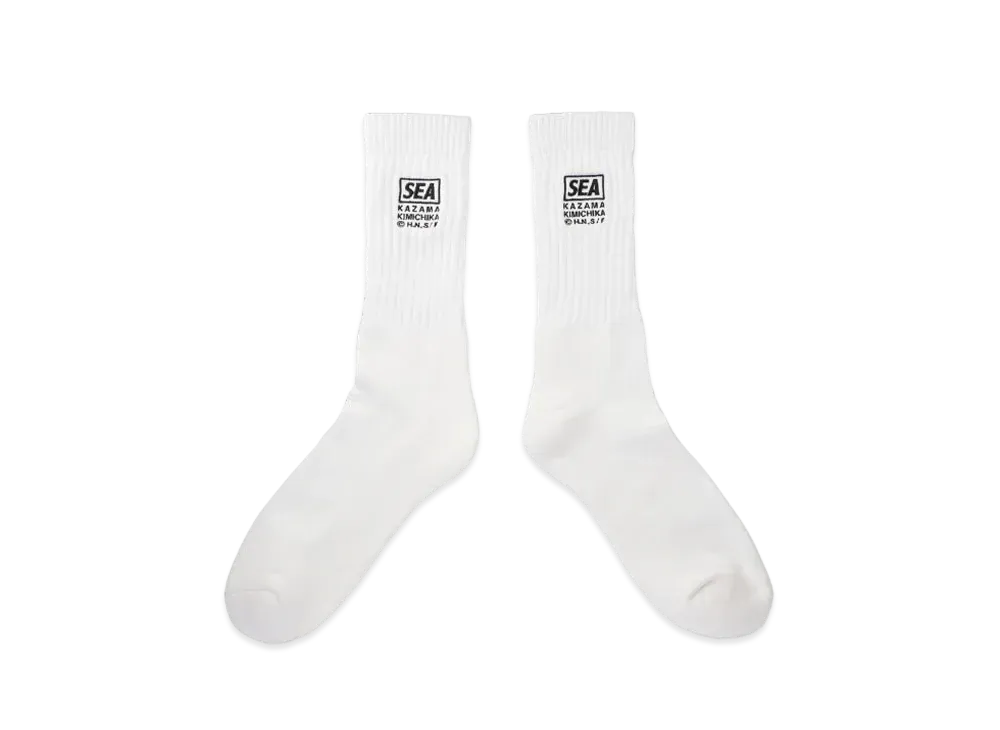 WIND AND SEA x KAZAMA KIMICHIKA KYOJO 0 Socks "White"