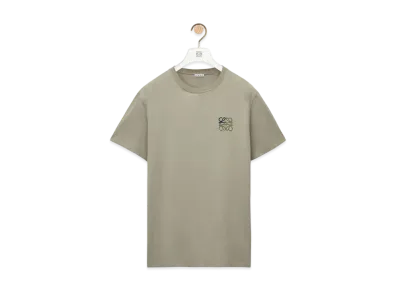 LOEWE Men's Anagram T-shirt In Cotton "Sage"