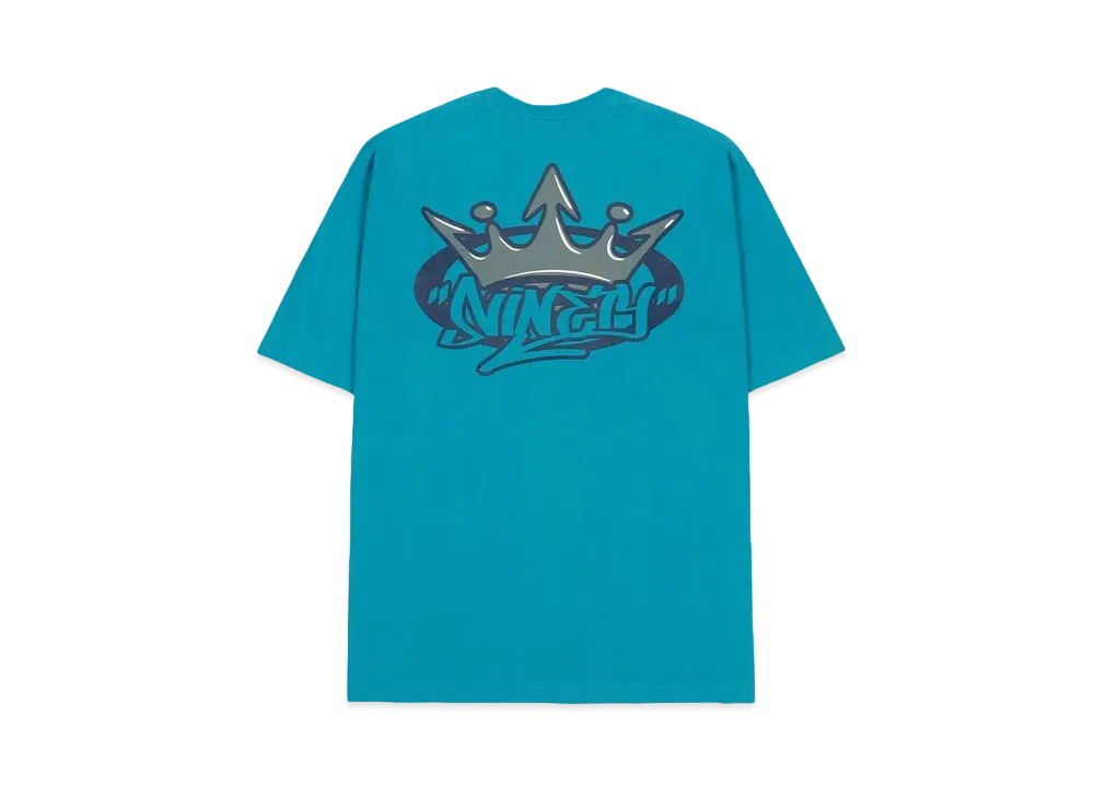 9090 King Logo tee "Sax blue"