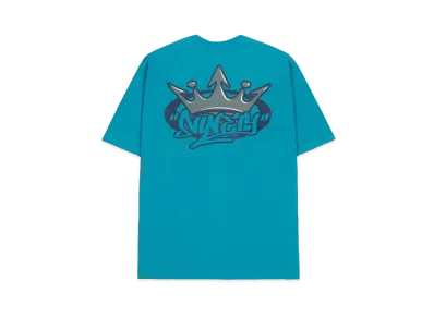 9090 King Logo tee "Sax blue"