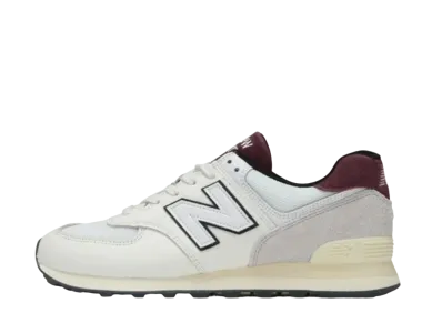 New Balance 574 "White/Burgundy"