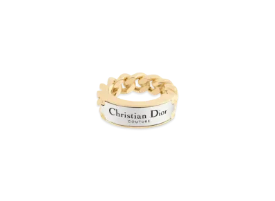 Dior Christian Dior Couture Chain Link Ring Brass "Gold/Silver"