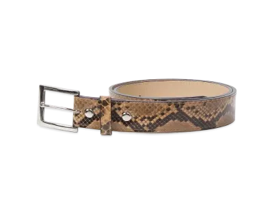 WACKO MARIA Python Leather Belt "Beige"